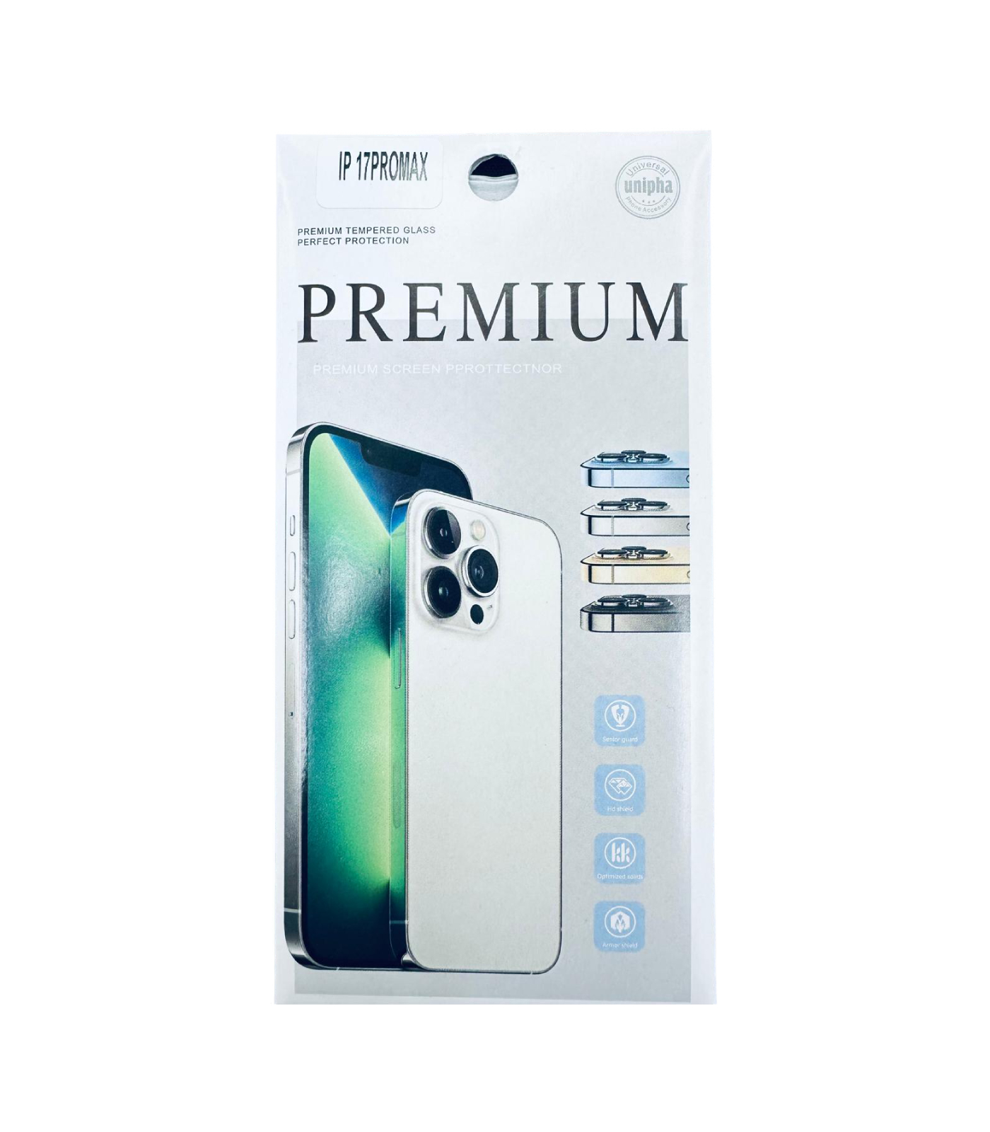 Premium Tempered Glass IP 17 ProMax